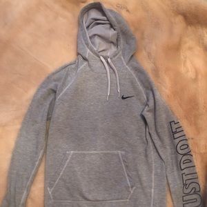 Gray Nike high neck hoodie XS